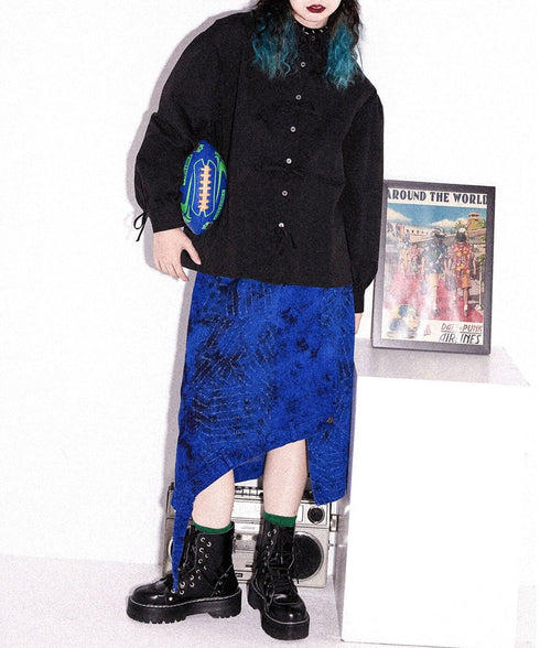 Asymmetric Stitch Dyed Skirt